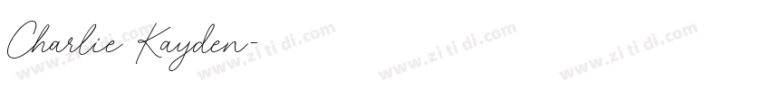 Charlie Kayden字体转换